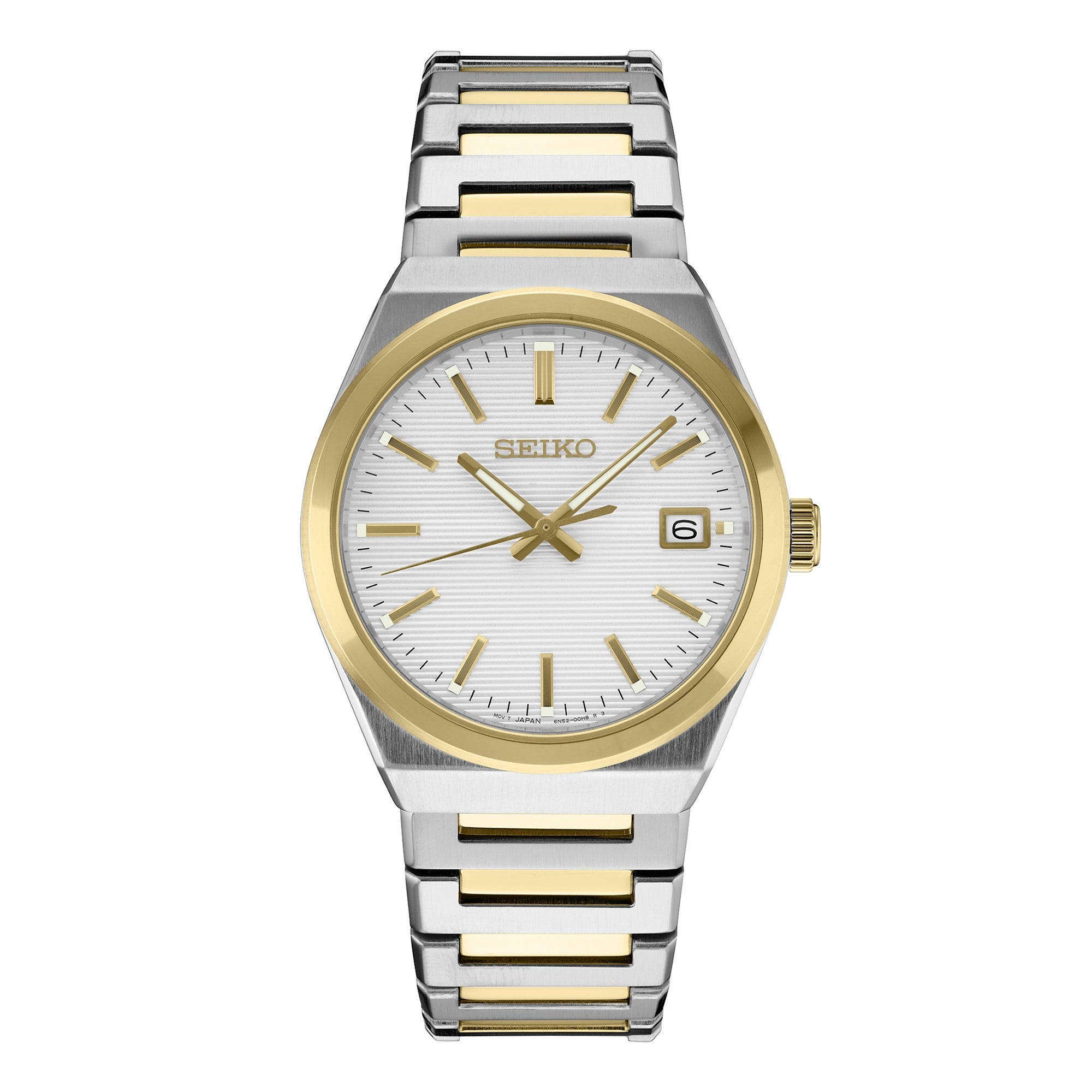 Men's Essential Gold & Silver-Tone Stainless Steel Watch, White Dial