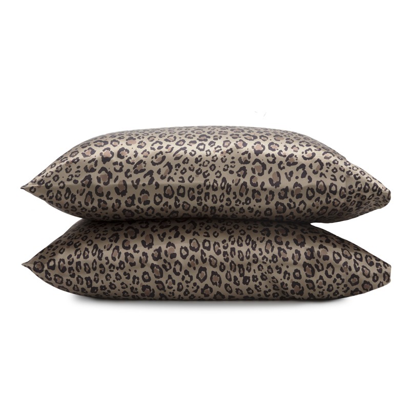 Satin Leopard Standard Pillowcase Pair