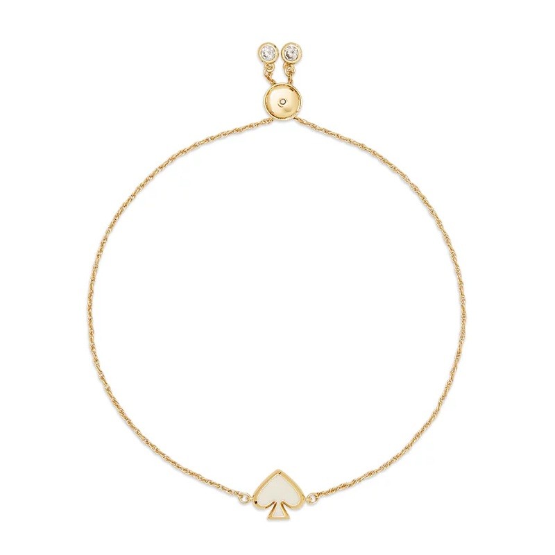 Everyday Spade enamel slider bracelet White