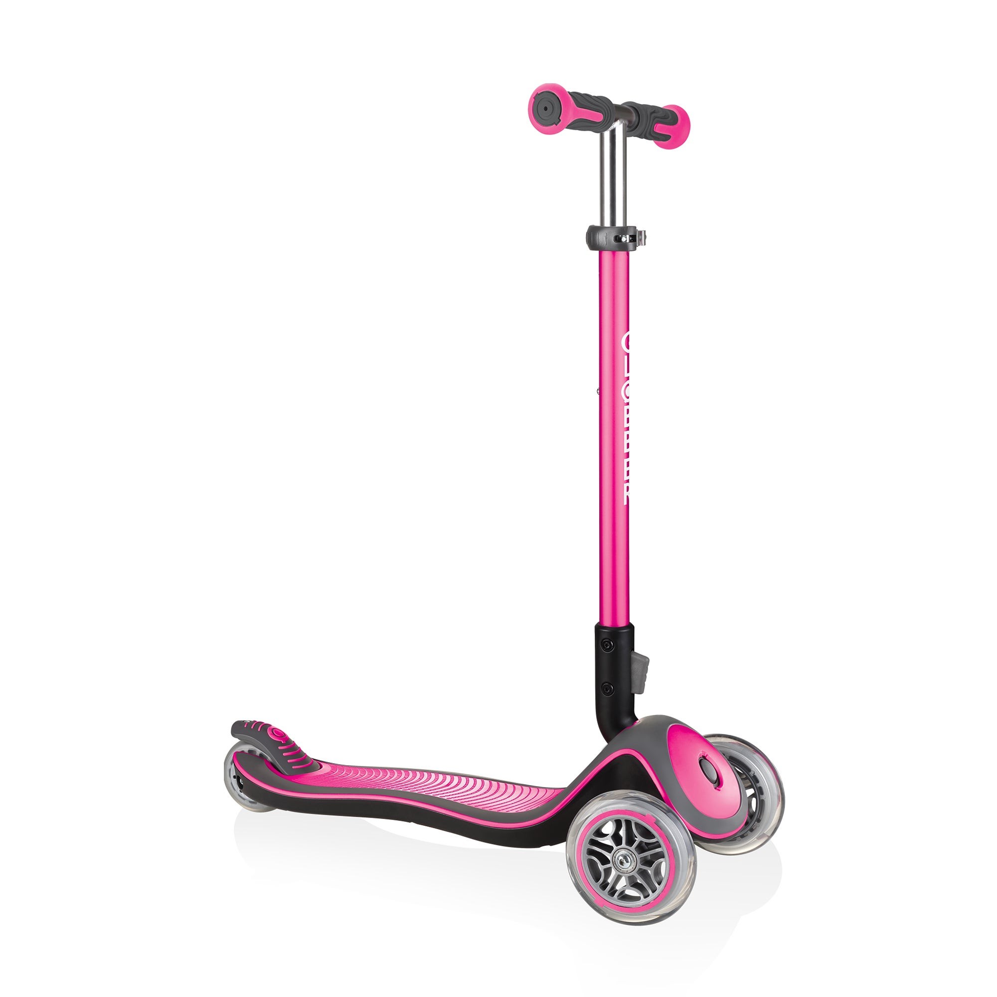 Elite Deluxe Foldable 3-Wheel Youth Scooter Deep Pink