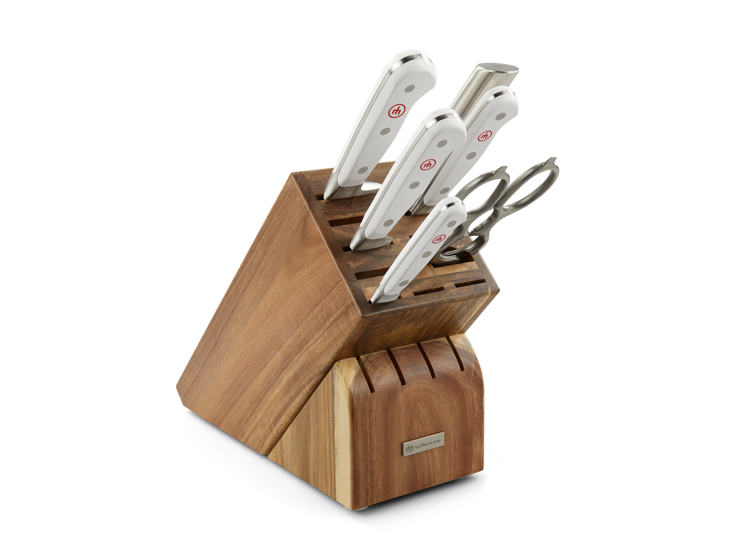 Classic 7pc Knife Block Set White