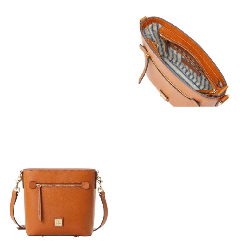 Saffiano Small Zip Crossbody - (Natural)