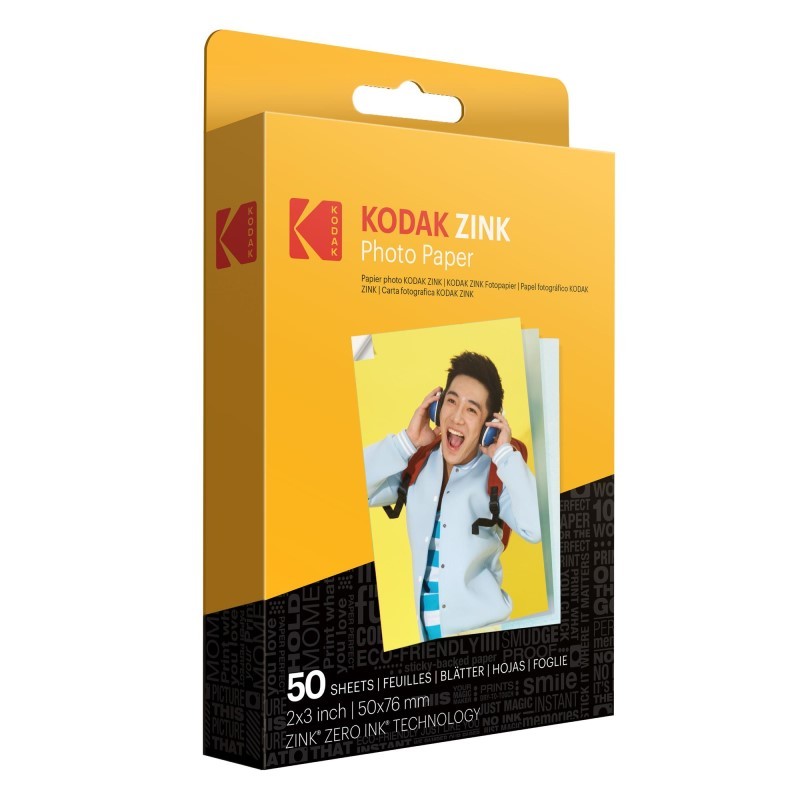 Zink Photo Paper 2x3"(50 Sheets) Compatible with PRINTOMATIC, Smile & Step Cameras & Printers
