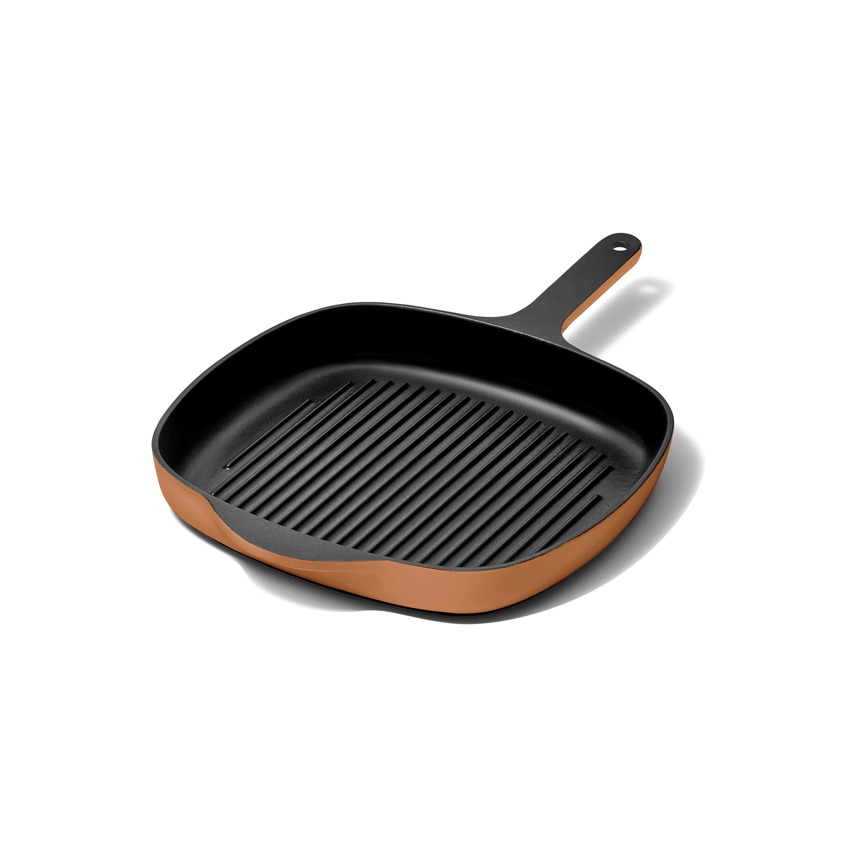 10.5" Enameled Cast Iron Grill Pan Rust