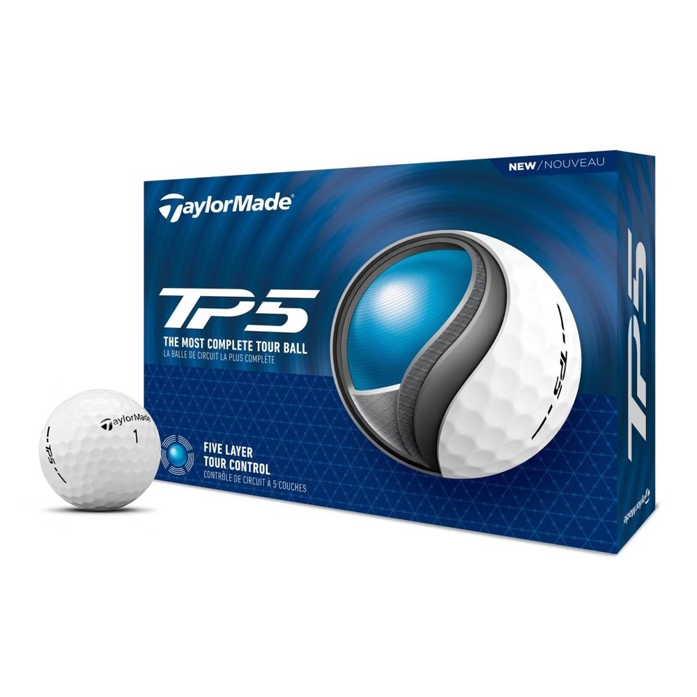TaylorMade TP5 White 2024 Golf Balls - 1 Dozen