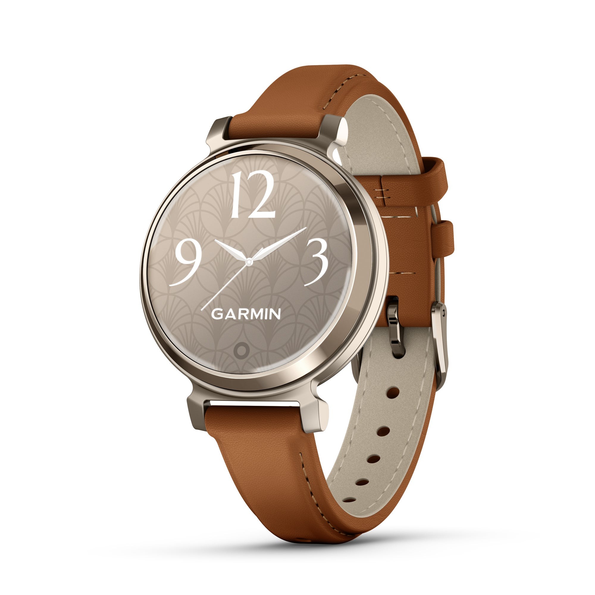 Lily 2 Classic Smartwatch Cream Gold w/ Tan Leather Band