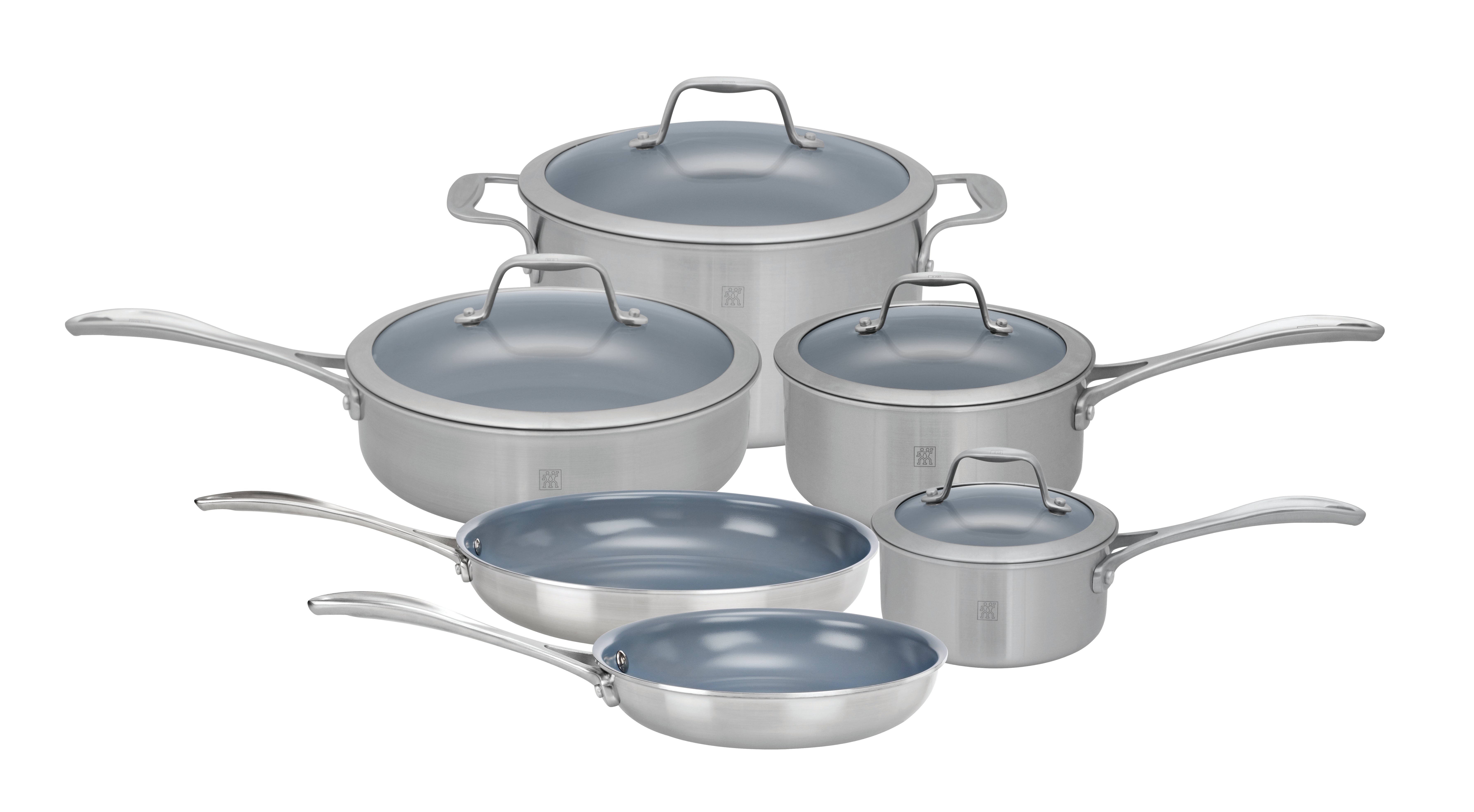 Spirit 3-Ply 10pc Stainless Steel Ceramic Cookware Set