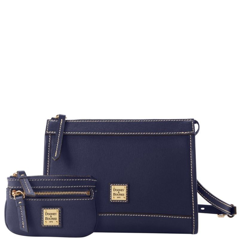 Saffiano Zip Crossbody with Small Coin Case