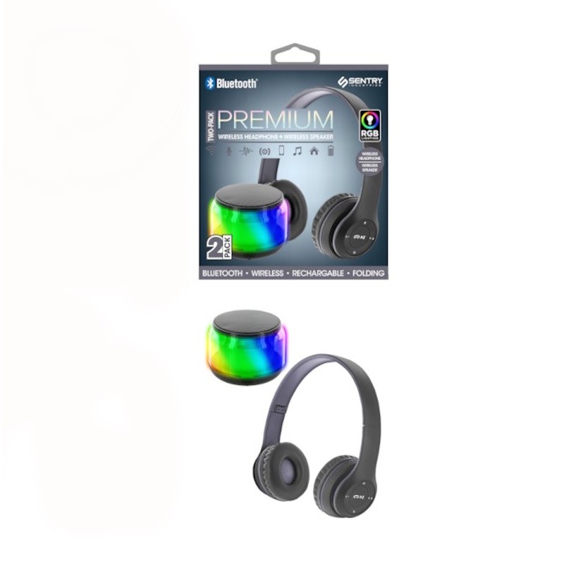Black BT Headphone with RGB Speaker