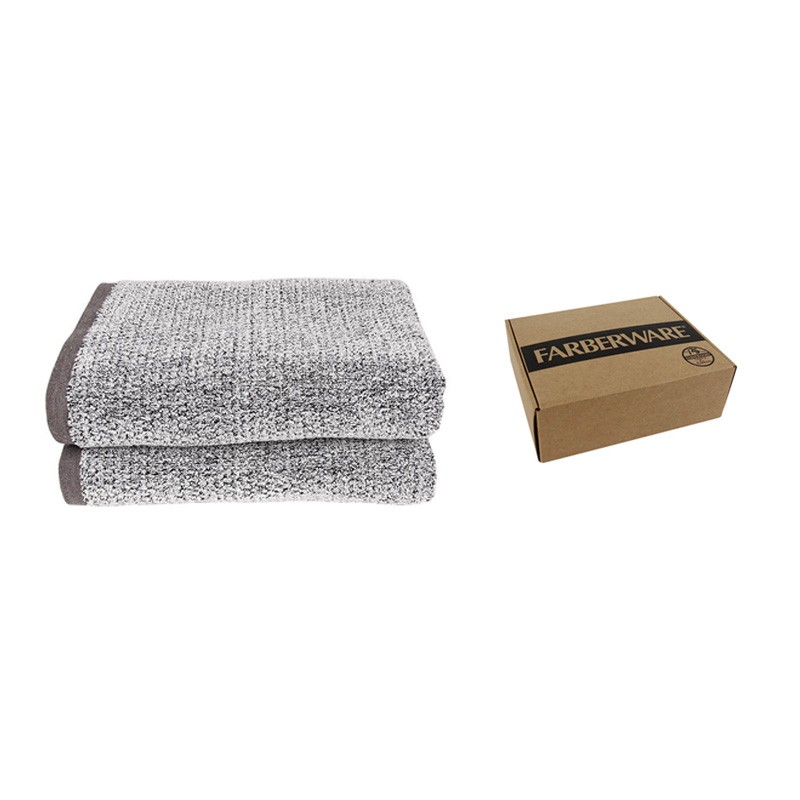 Signature 2Pcs Set Bath Towel - (Grey)