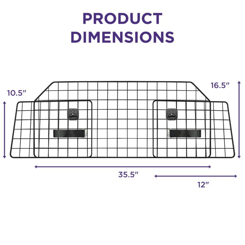 Dog Barrier for SUV's, Cars & Vehicles, Heavy-Duty - Adjustable Pet Barrier, Universal Fit