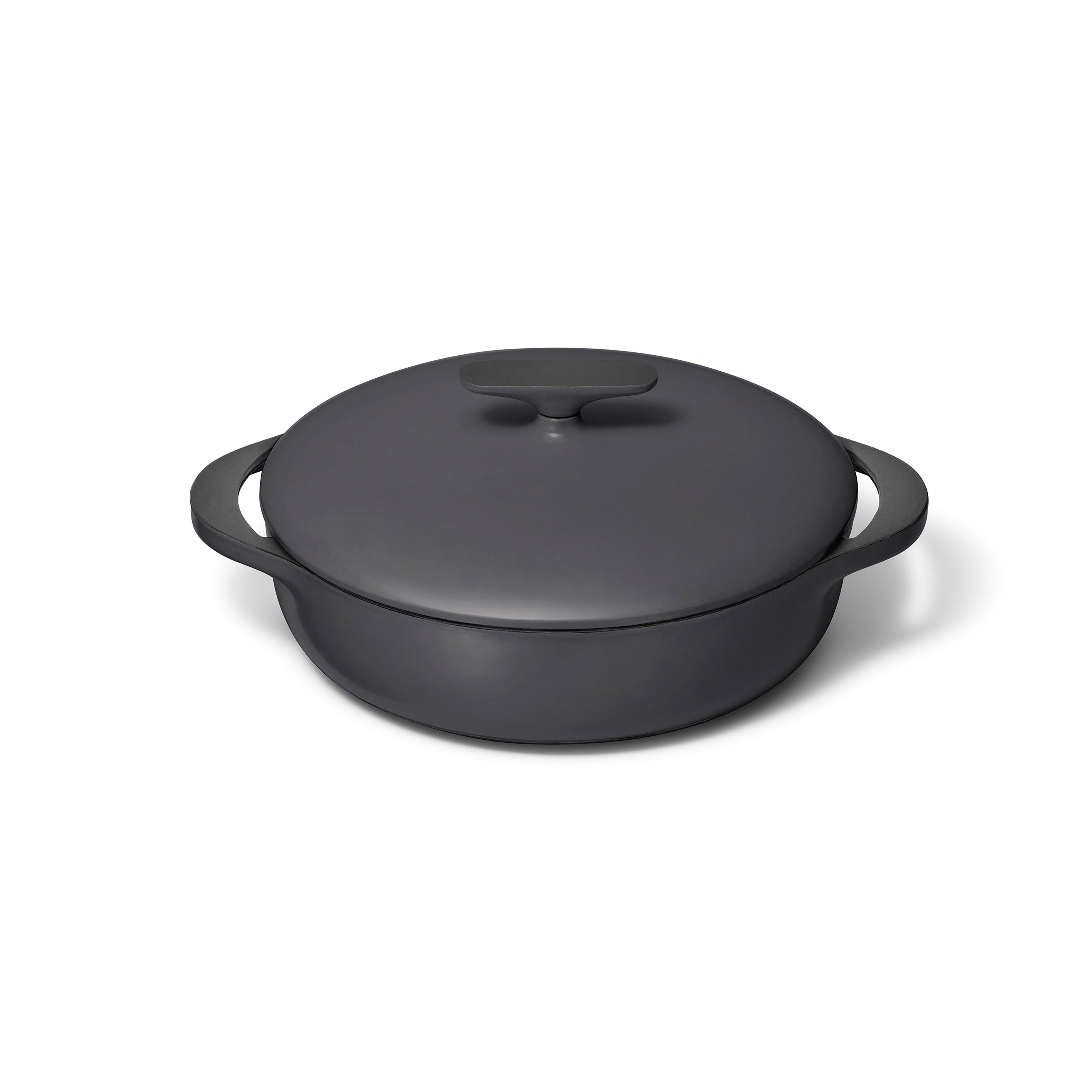 3.5qt Enameled Cast Iron Braiser w/ Domed Lid Charcoal