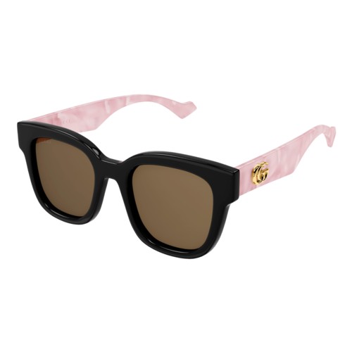 Gucci Womens GG0998S Sunglasses Black-Pink/Brown, Size 52 frame Black-Pink/Brown