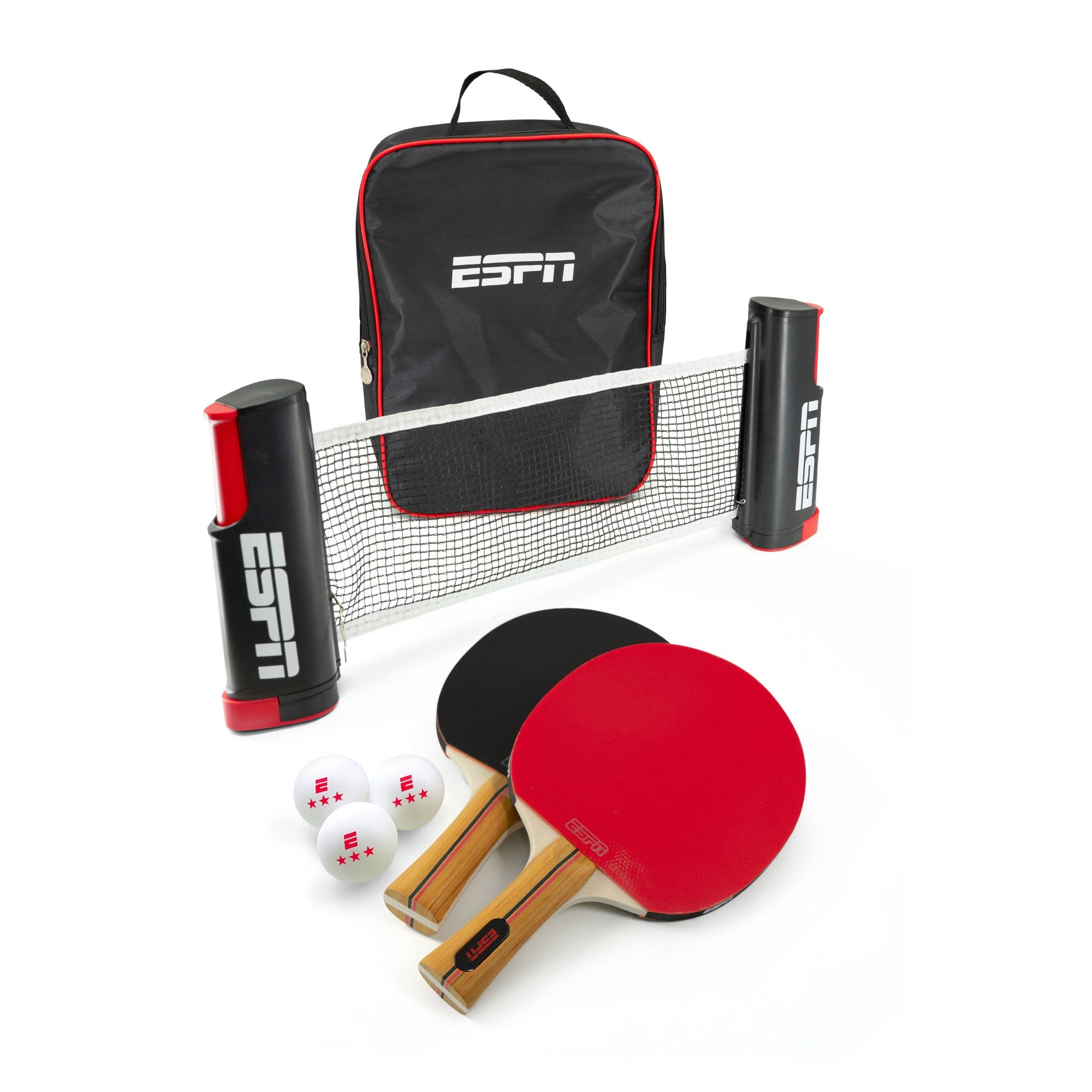 All-in-One Portable Ping Pong Set w/ Storage & Travel Case