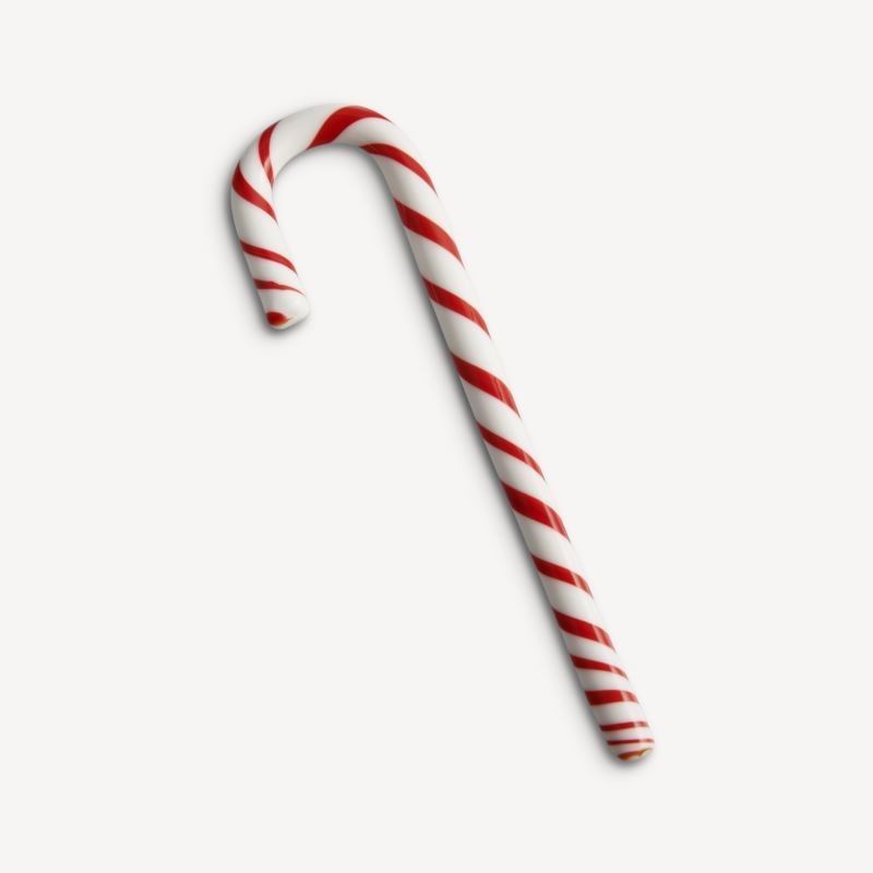 Polka Candy Cane - (White/Red)