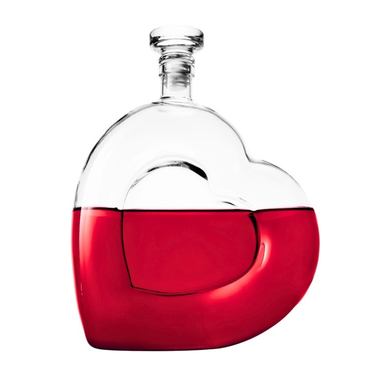 Amor Heart Decanter Clear