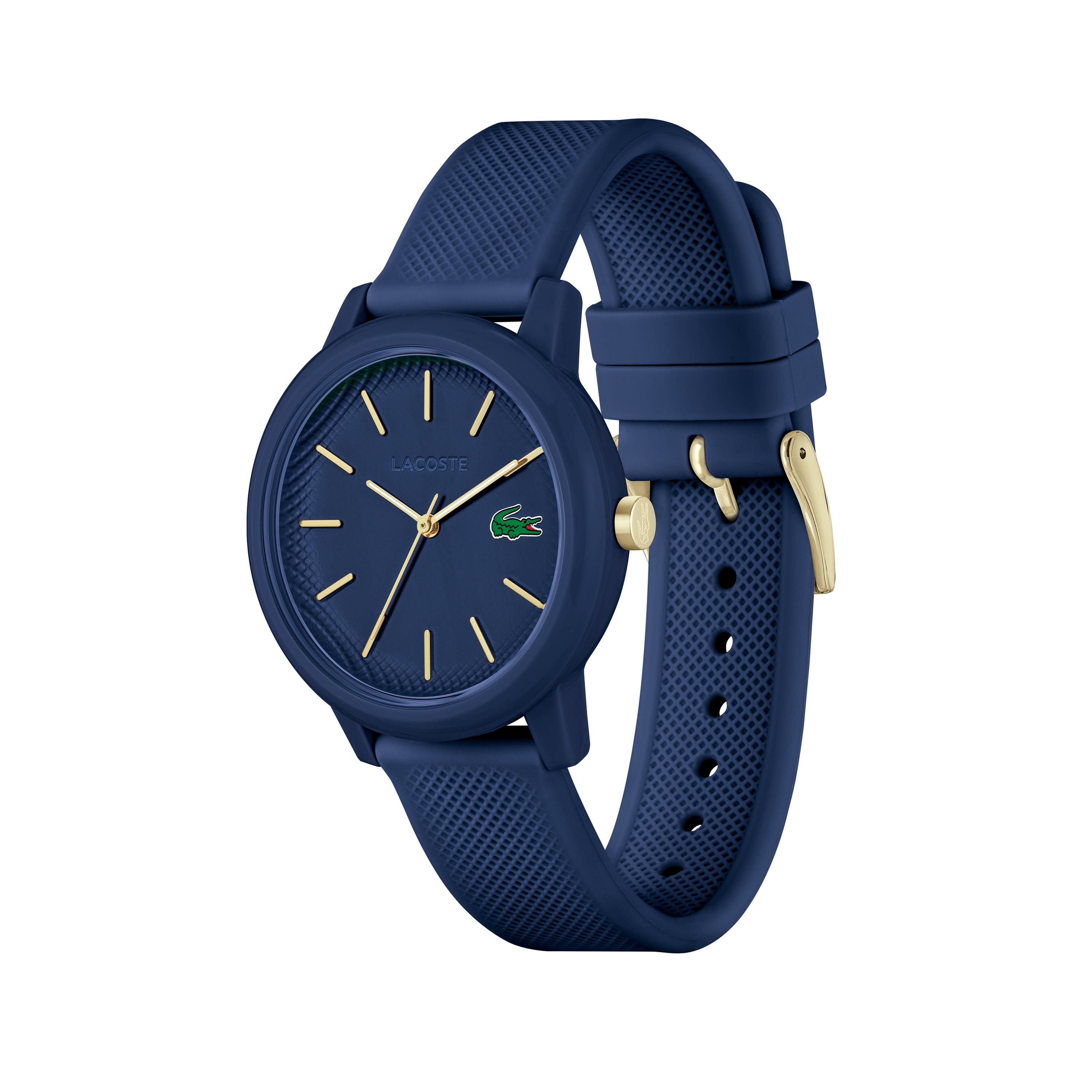 Ladies' 12.12 Gold & Navy Silicone Strap Watch