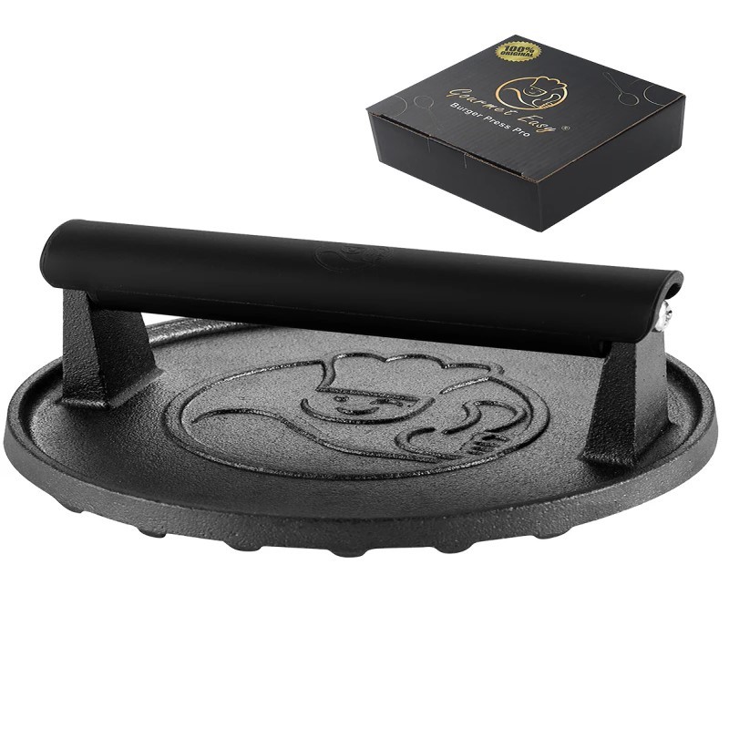 Smash Burger Press for Griddle Accessories Prem Cast Iron