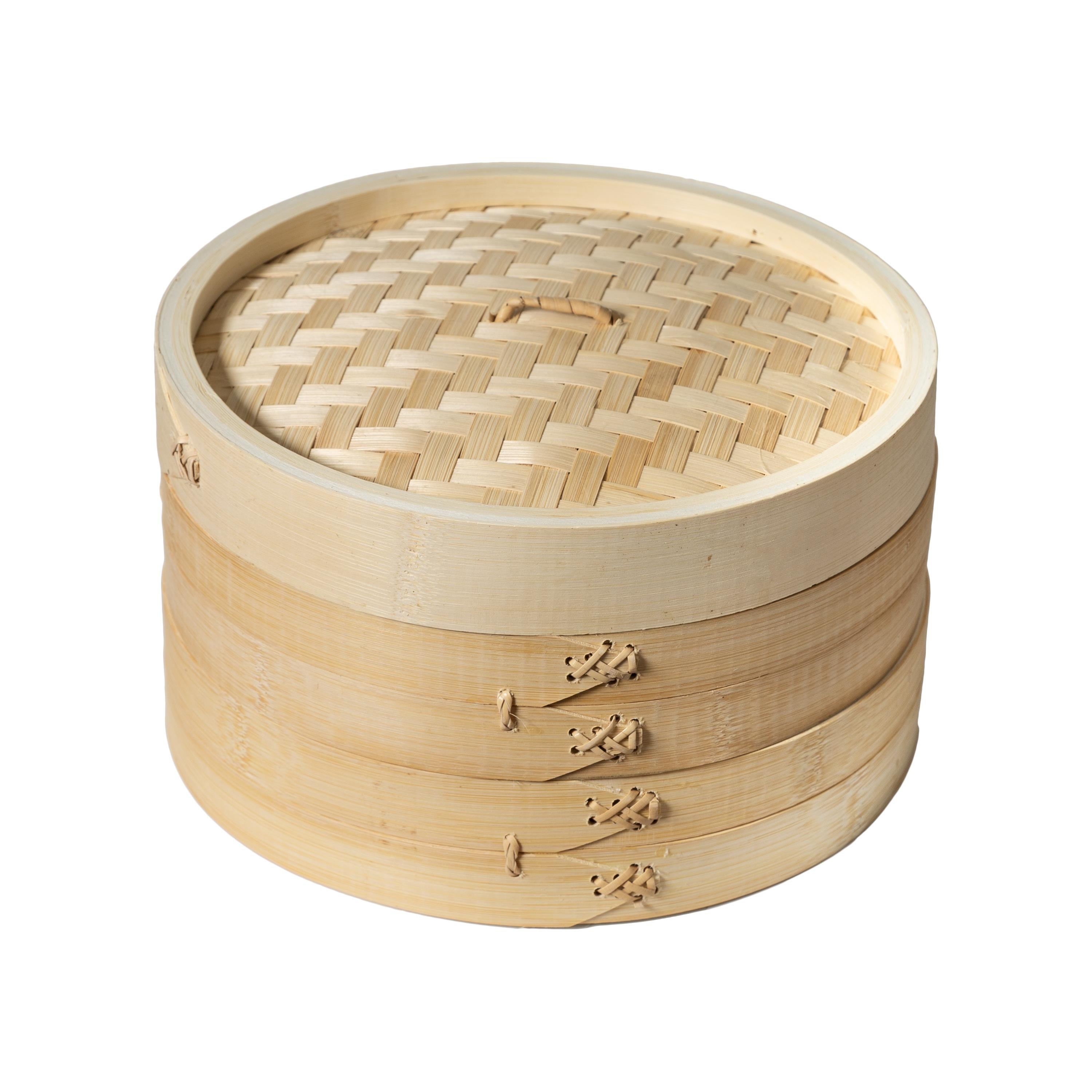 10" 2-Tier Bamboo Steamer