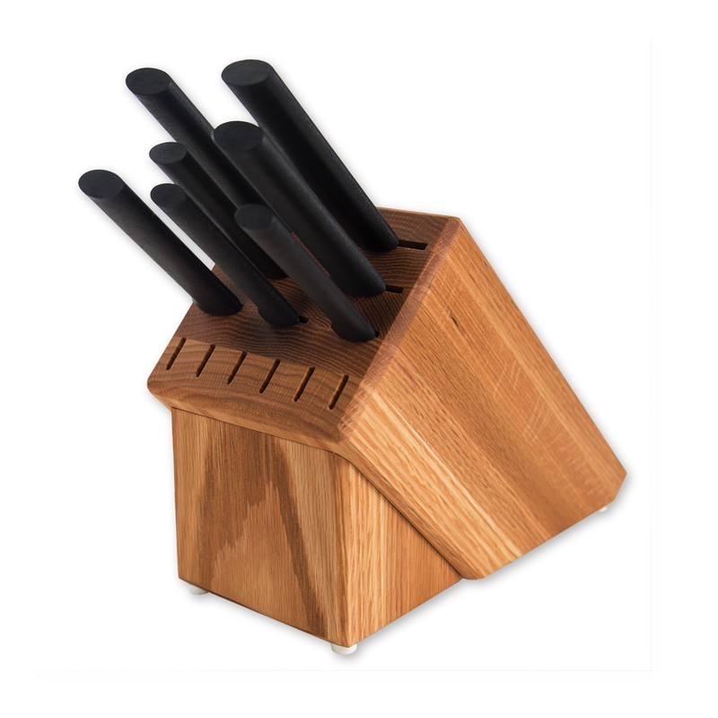 Essential Oak Block Set - Black Handle