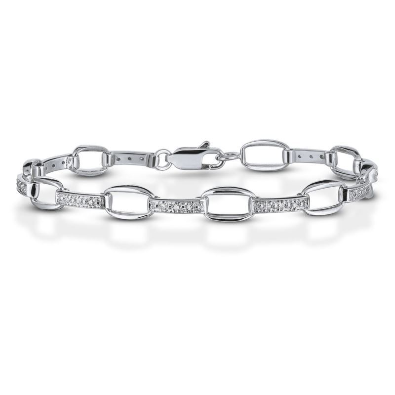 Sterling Silver Diamond Bracelet