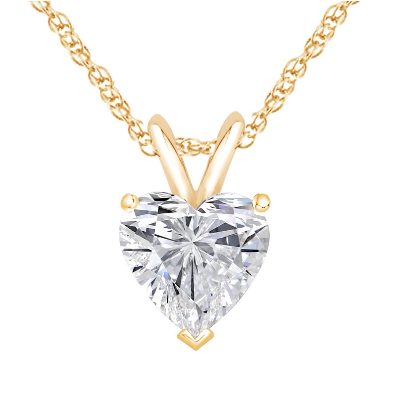 Heart Pendant with chain in 10K Yellow Gold