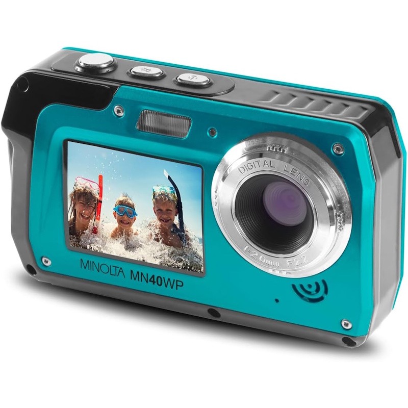 48MP Dual Screen Waterproof Digital Camera - (Blue)