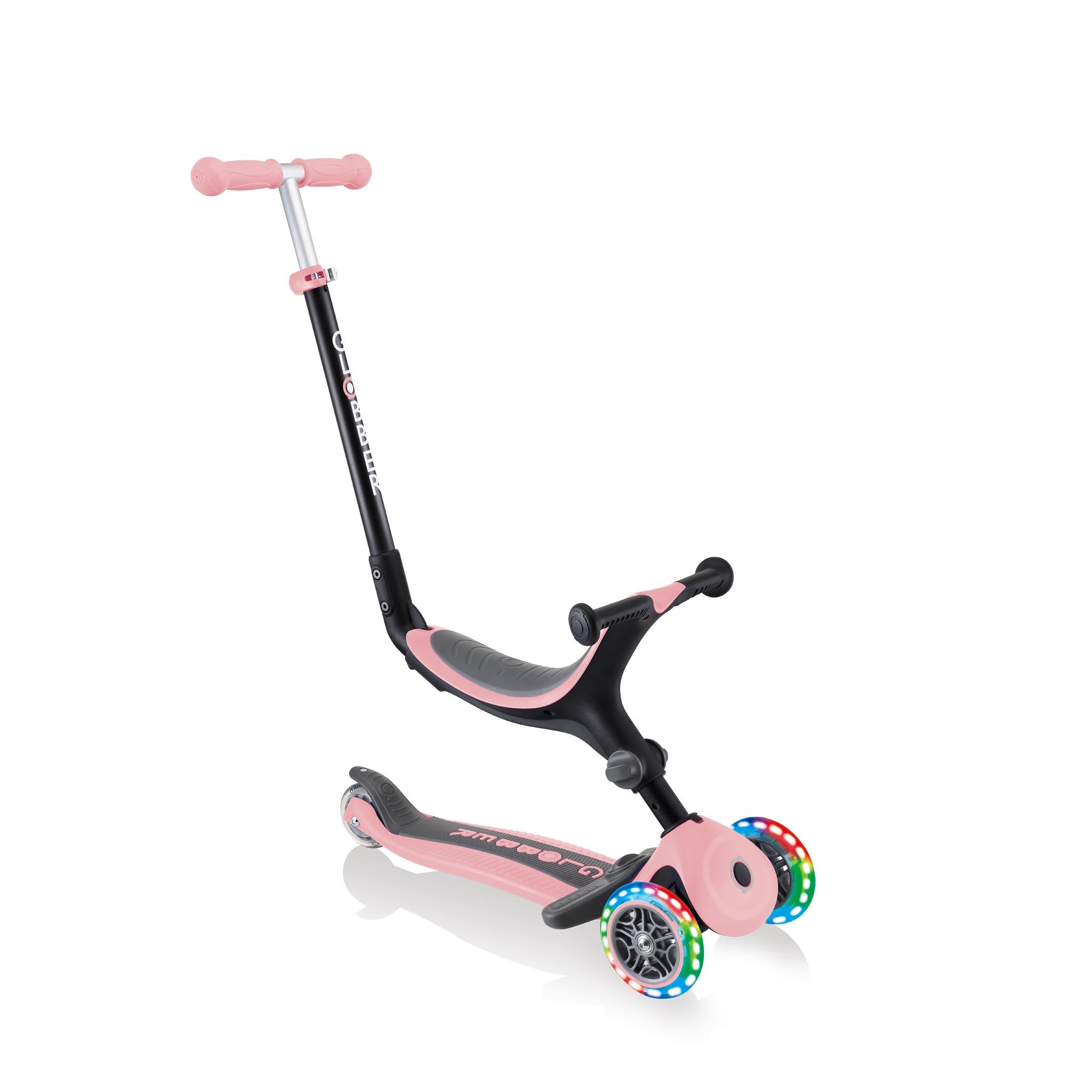 Go Up Foldable Plus Lights Toddler Scooter Pastel Pink