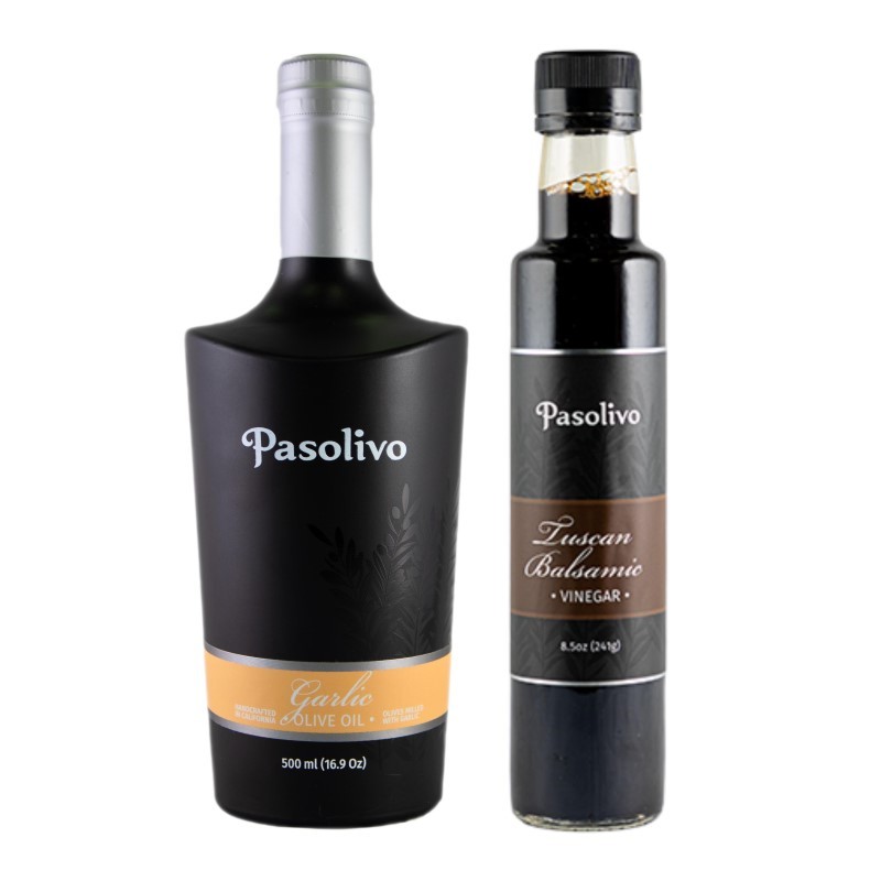 Garlic Olive Oil 500mL & Tuscan Balsamic 8.5oz Garlic Olive Oil 500mL & Tuscan Balsamic 8.5oz