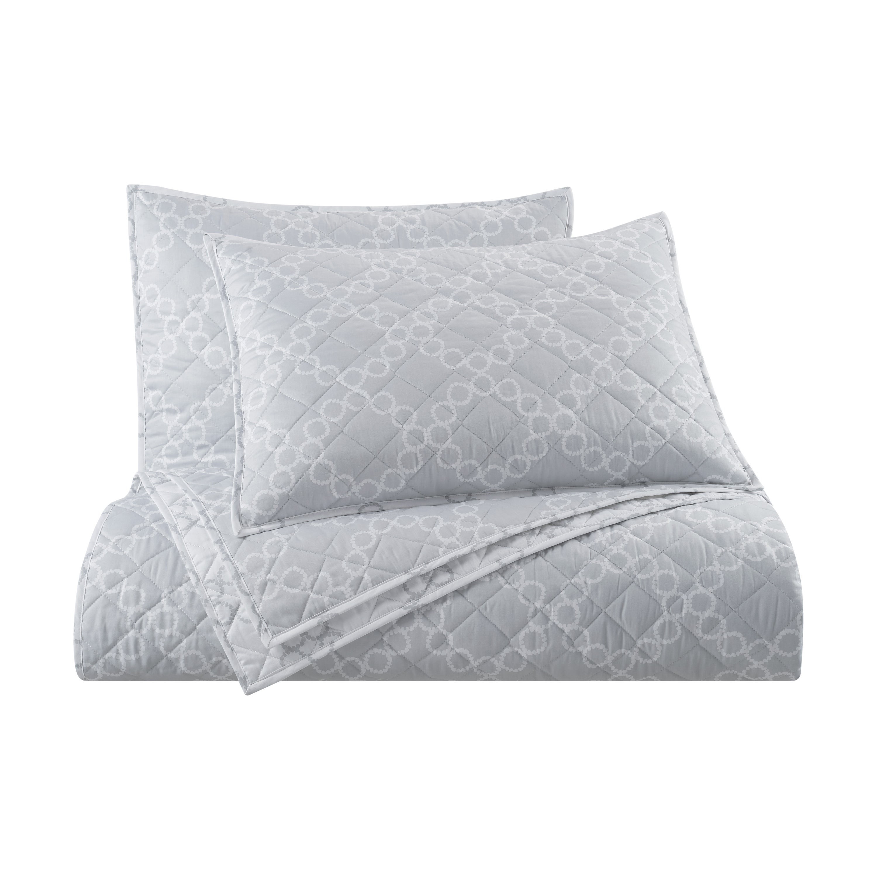 Palais Quilt Set - Full/Queen Grey Fog