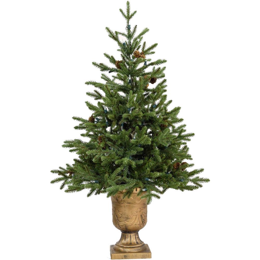 3-Ft. Noble Fir Artificial Tree with Metallic Urn Base