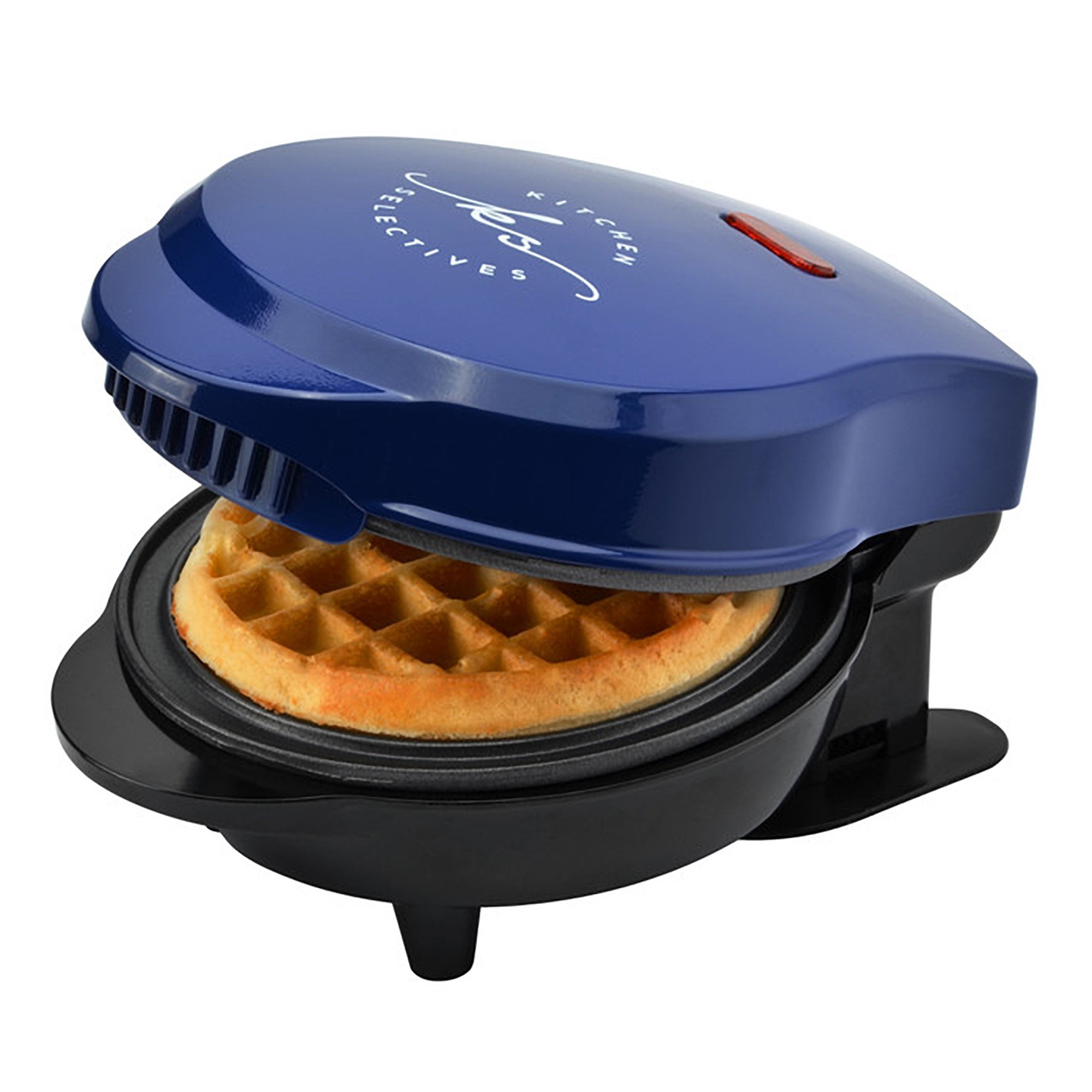 Mini Electric Waffle Maker Cobalt Blue