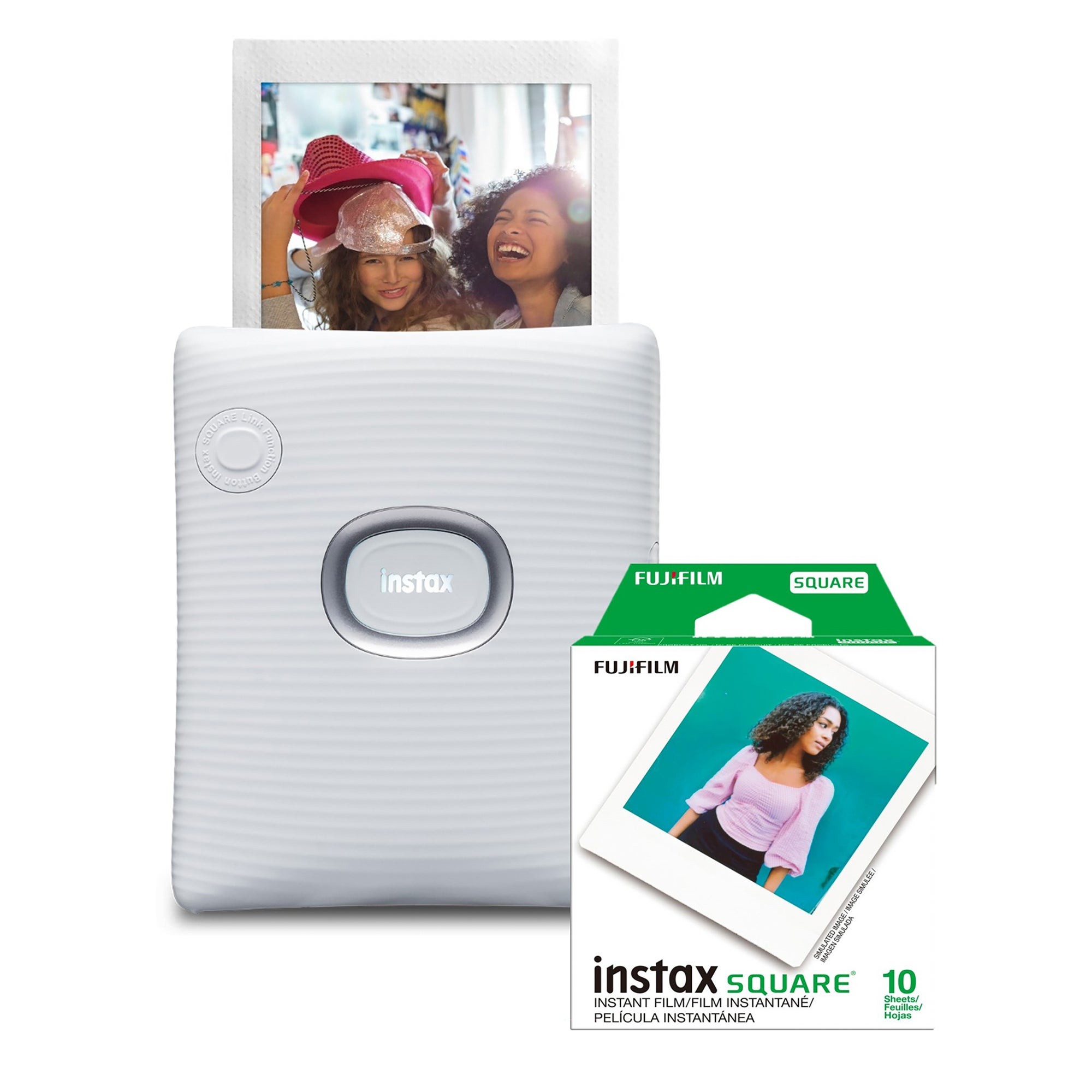 Instax SQUARE Link Smartphone Printer Bundle Ash White