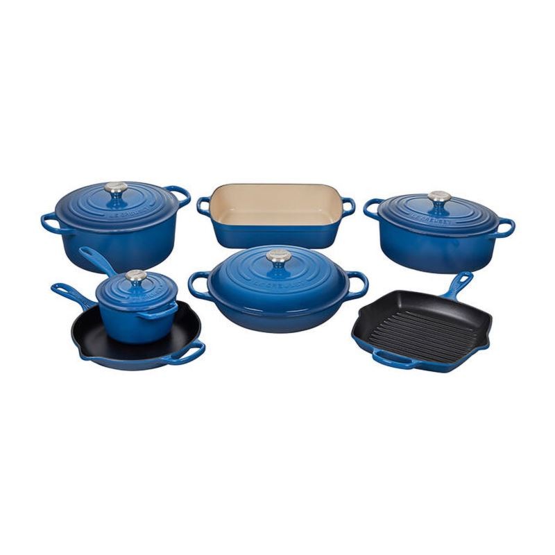 11pc Signature Cast Iron Ultimate Cookware Set Marseille