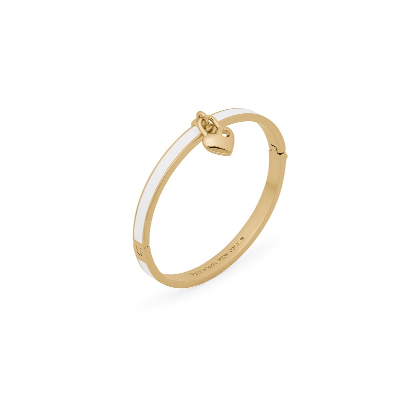 Heart Spade bangle White