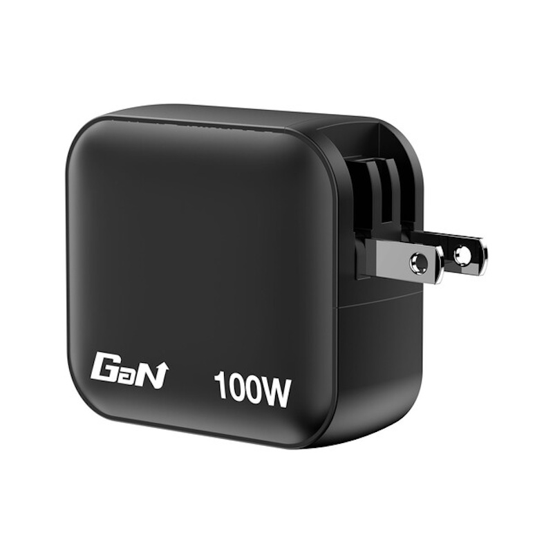Mini GaN Charger 100W 3 Port US plug with EU and UK adaptors