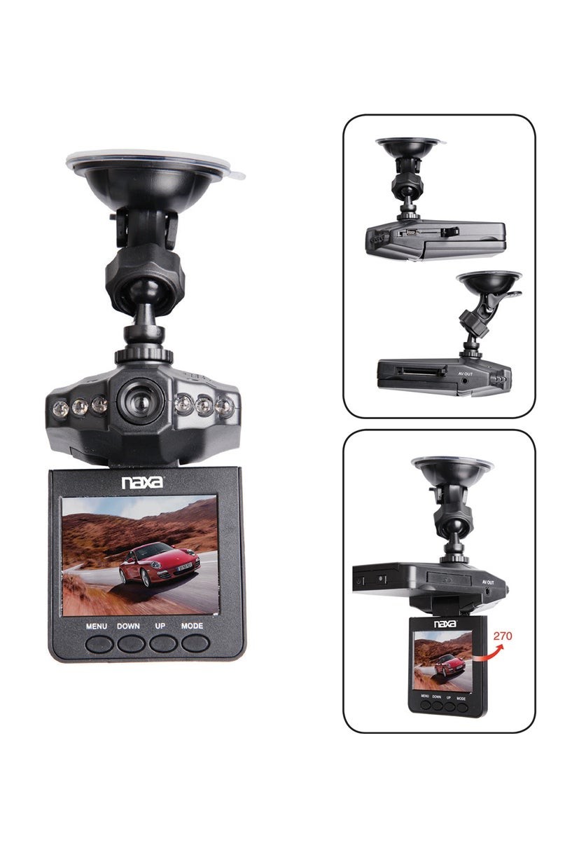 Portable HD Dash Cam w/ 2.5" LCD Monitor