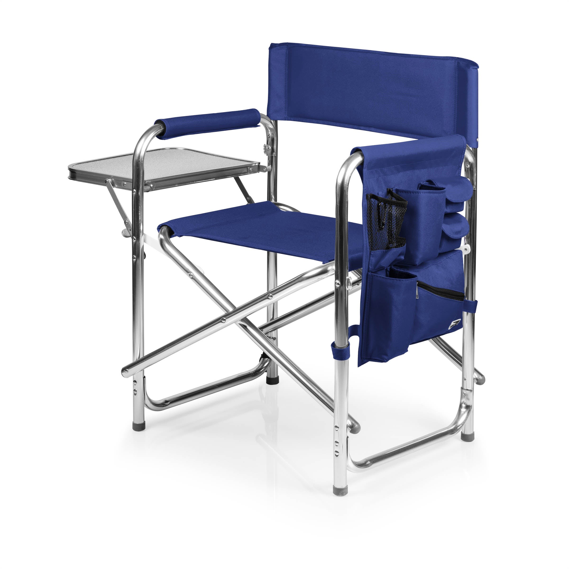 Folding Sports Chair w/ Side Table Navy