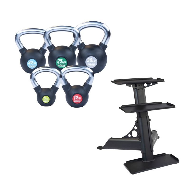 Tools Premium Kettlebells w/Rack 5-30 lbs