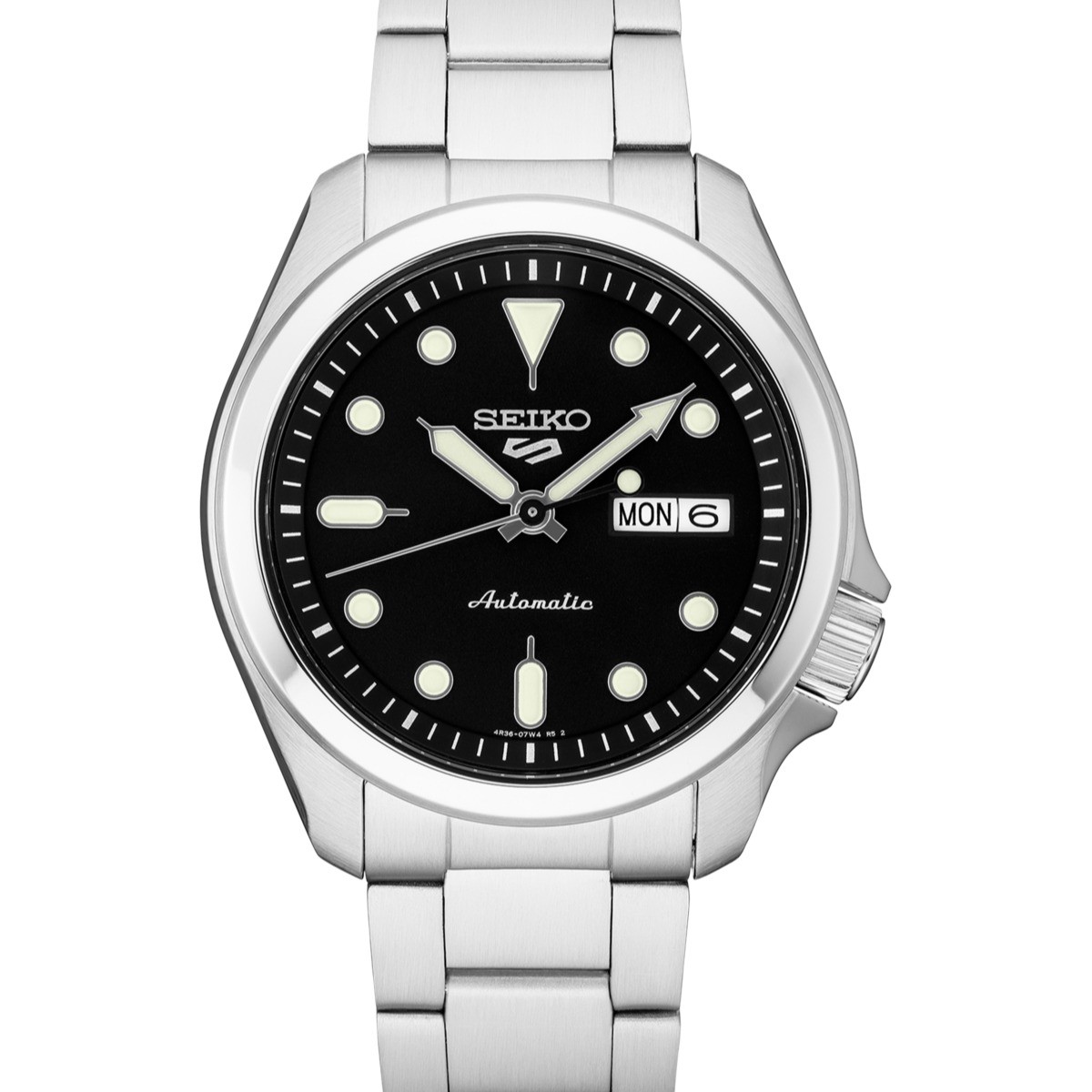 Mens Seiko 5 Sports SS Black Dial