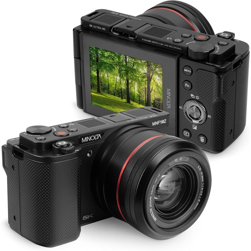 72MP/5K/WiFi 10X Optical Zoom Camera - (Black)