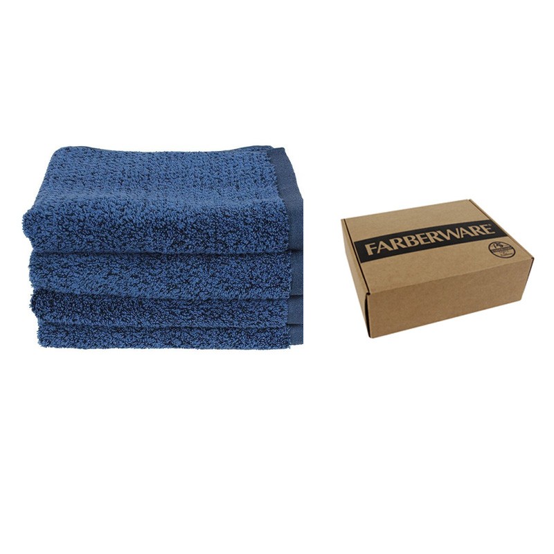 Signature 4Pcs Set Hand Towel - (Navy Blue)