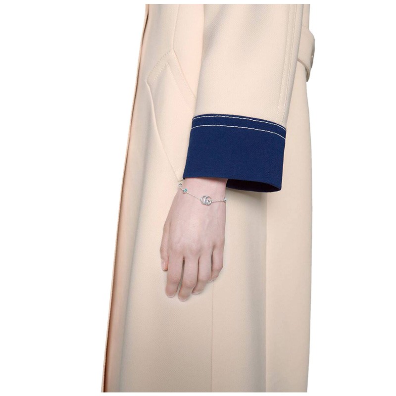 GG Marmont Double G and Daisy Bracelet - (Sterling Silver)