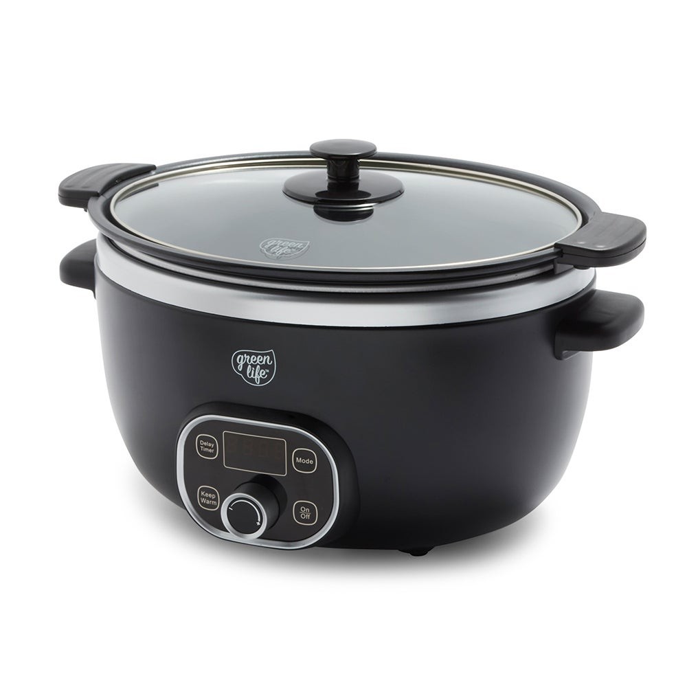 Healthy Cook Duo 6qt Nonstick Slow Cooker Black